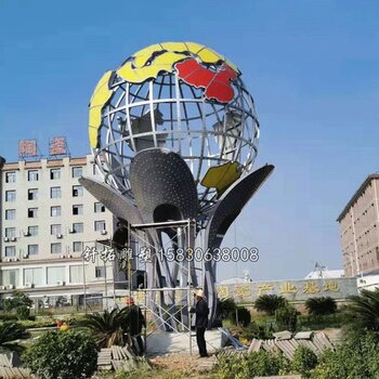 黑龍江鶴崗定制各種規格不銹鋼地球儀-不銹鋼景觀雕塑